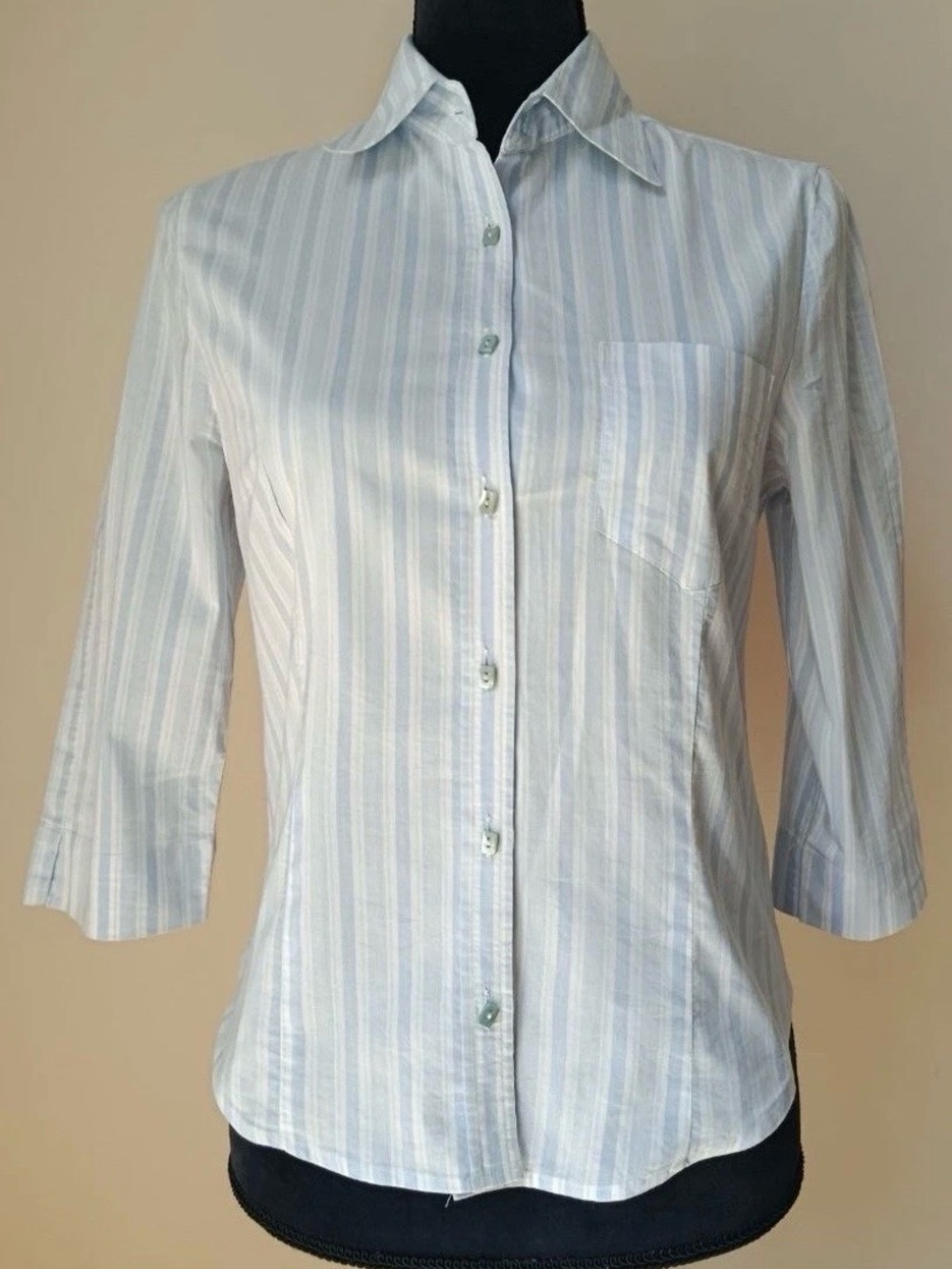 Max Mara Weekend Striped Shirt
Blue Small Womens 3/4 Sleeve
Stretch Blouse - Picture 1 of 9